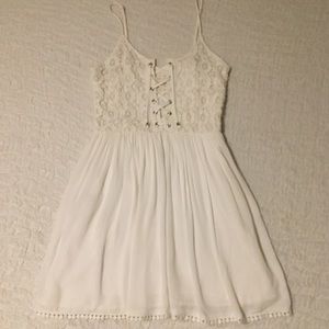 White Dress with Lace Bodice